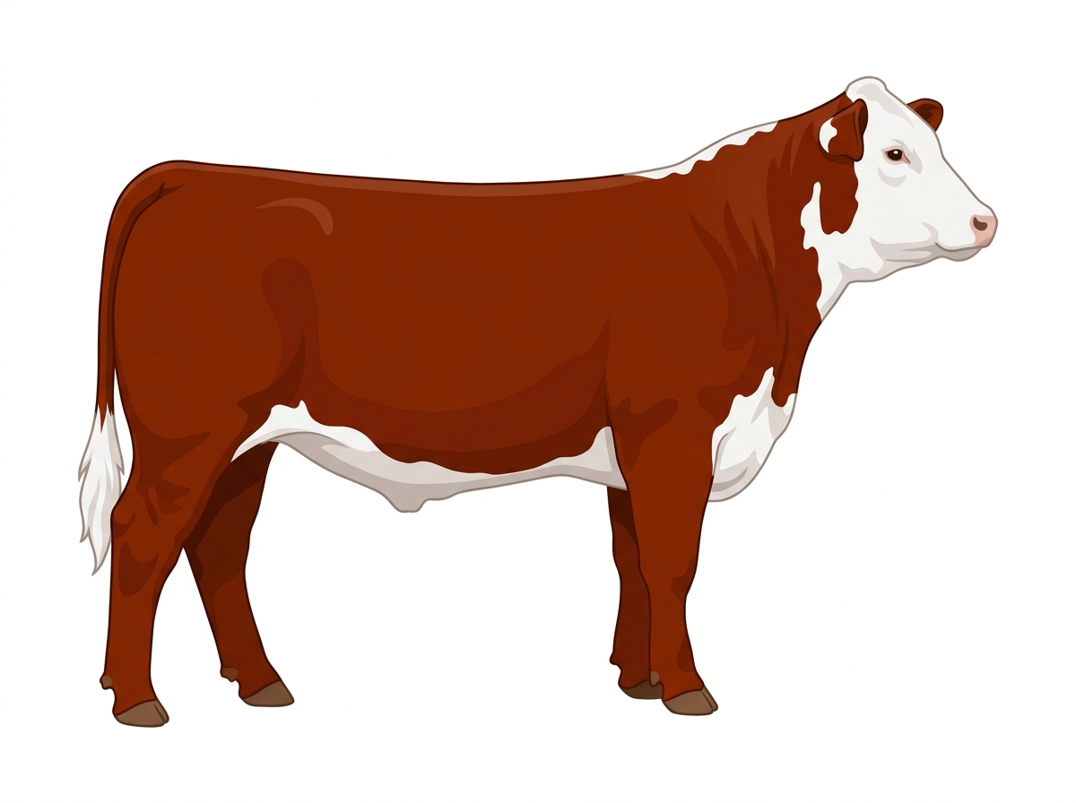 Red 1/2 Hereford Cross Steer