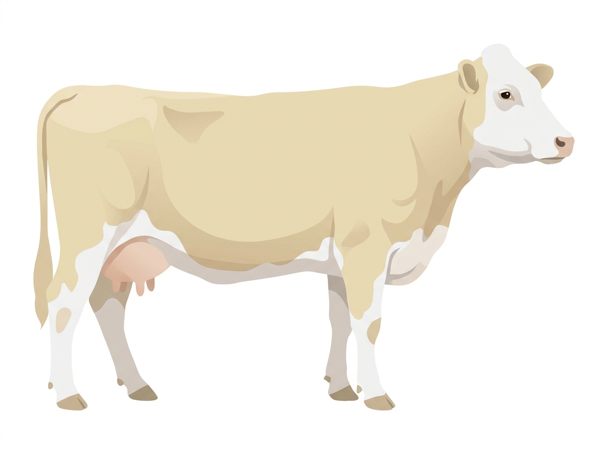 White with a white face 1/2 Hereford Cross Cow
