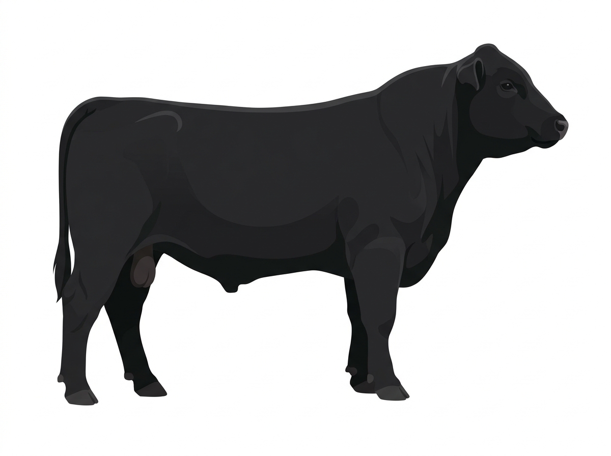 Black 1/2 Highlander Cross Bull