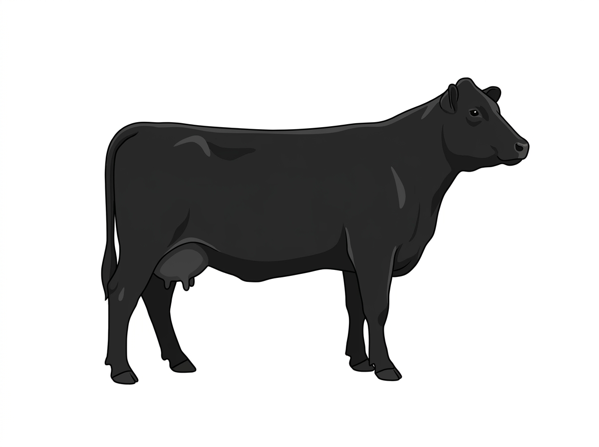 Black 1/2 Highlander Cross Cow