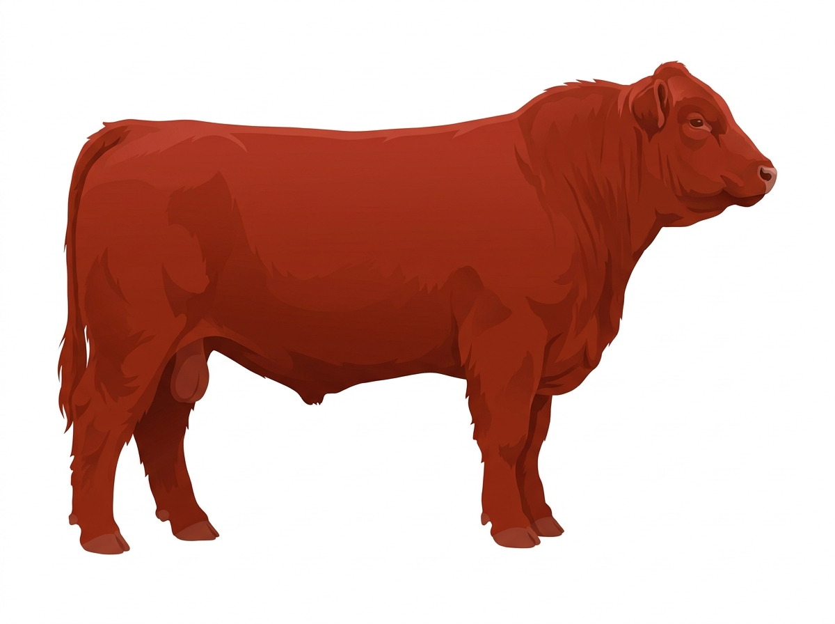 Red 1/2 Highlander Cross Bull