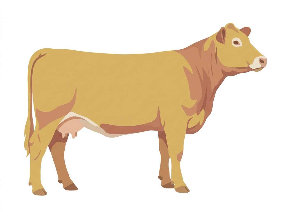 Yellow Dun with a pale muzzle ring and lighter underline 1/2 Highlander Cross Cow