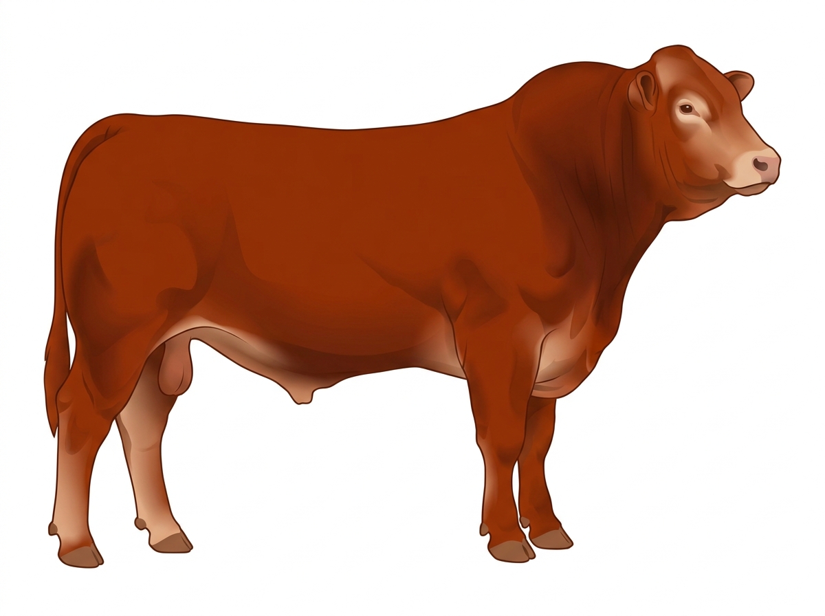 Red 1/2 Limousin 1/2 Simmental Bull