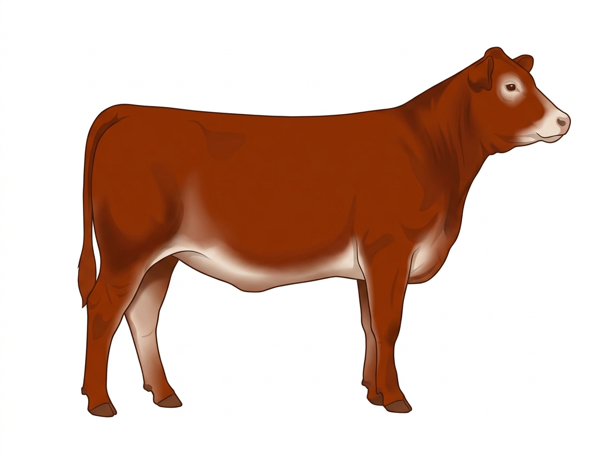 Red 1/2 Limousin 1/2 Simmental Heifer