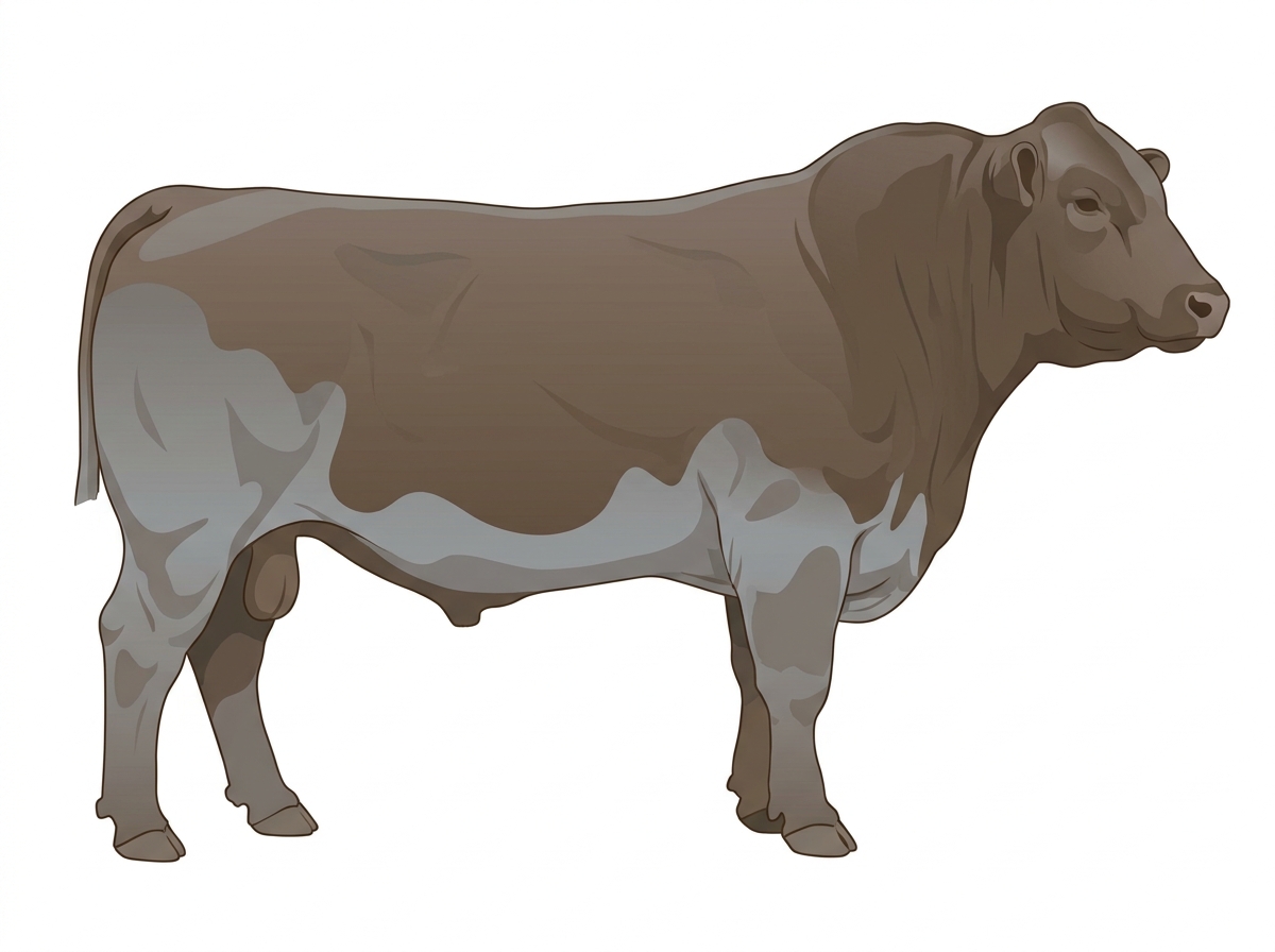 Smoky 1/2 Red Angus Cross Bull