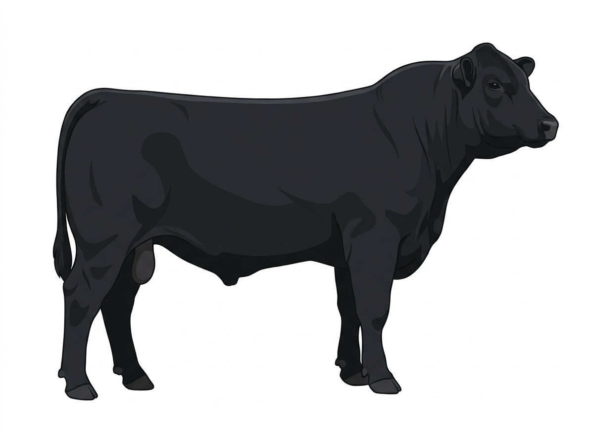 Black 1/2 Simmental Cross Bull