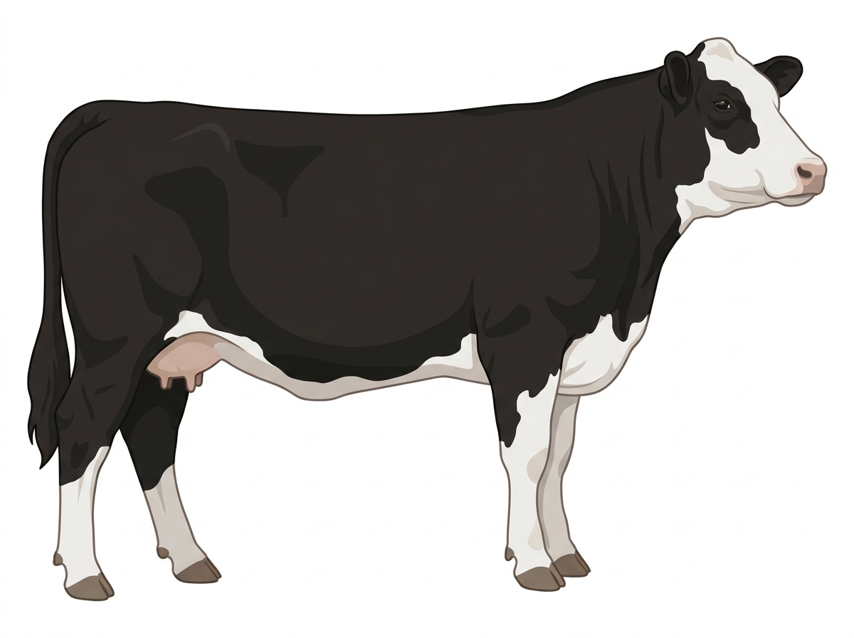 Black 1/2 Simmental Cross Cow