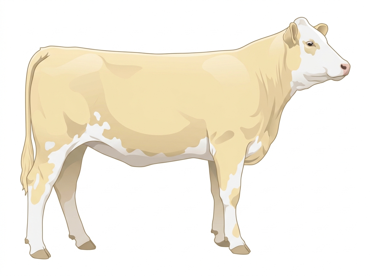 Cream with a white face and white spots 1/2 Simmental Cross Heifer