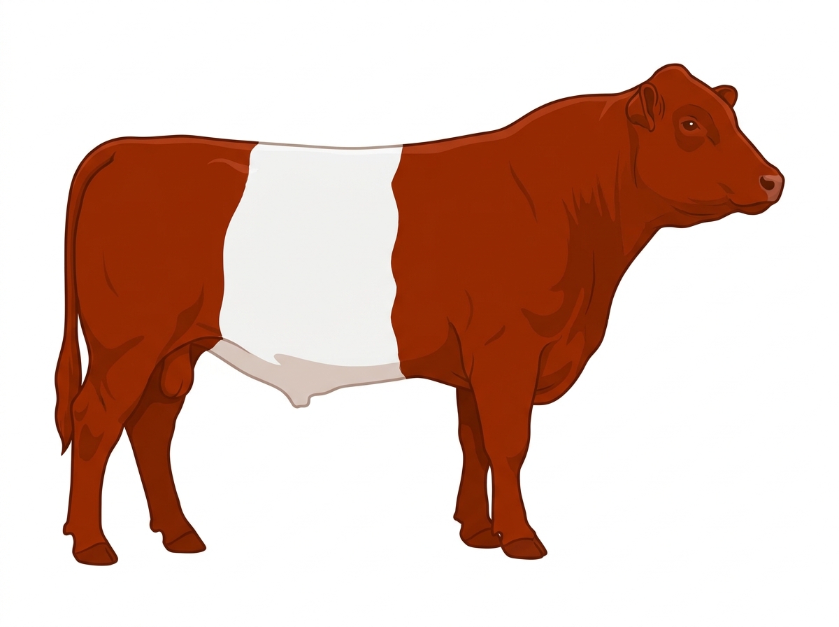 Red 13/16 Belted Galloway Cross Bull