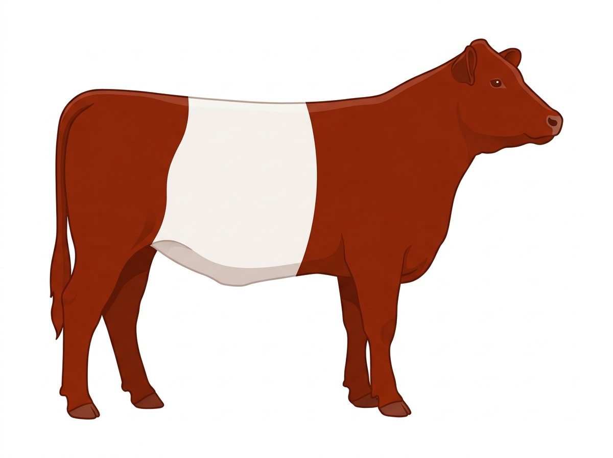 Red 13/16 Belted Galloway Cross Heifer