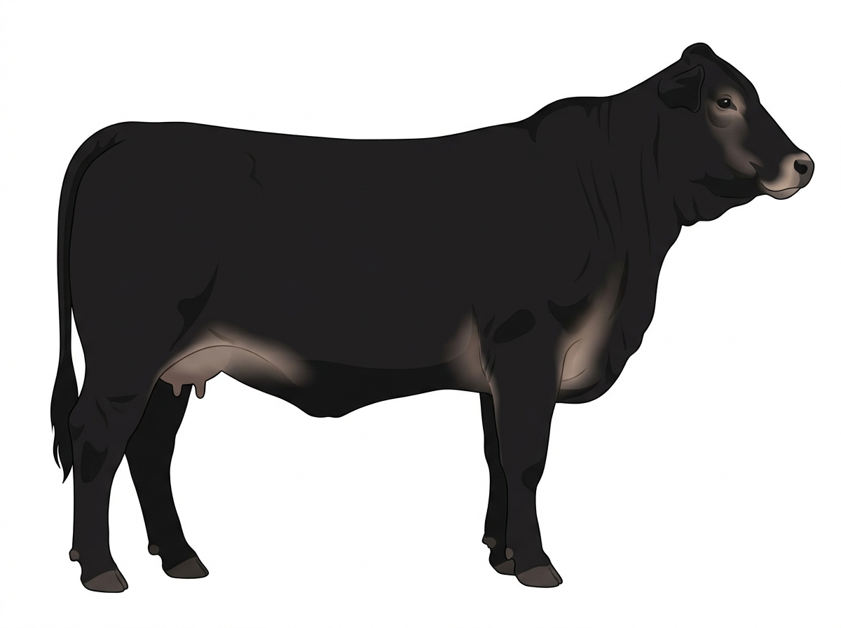 Black 13/16 Brahman Cross Cow