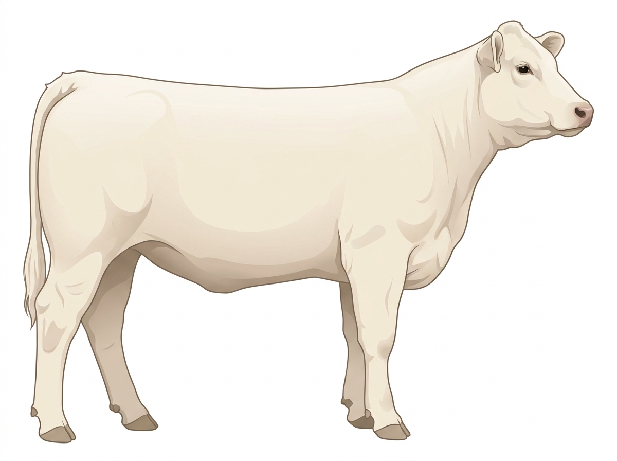 White 13/16 Charolais Cross Heifer