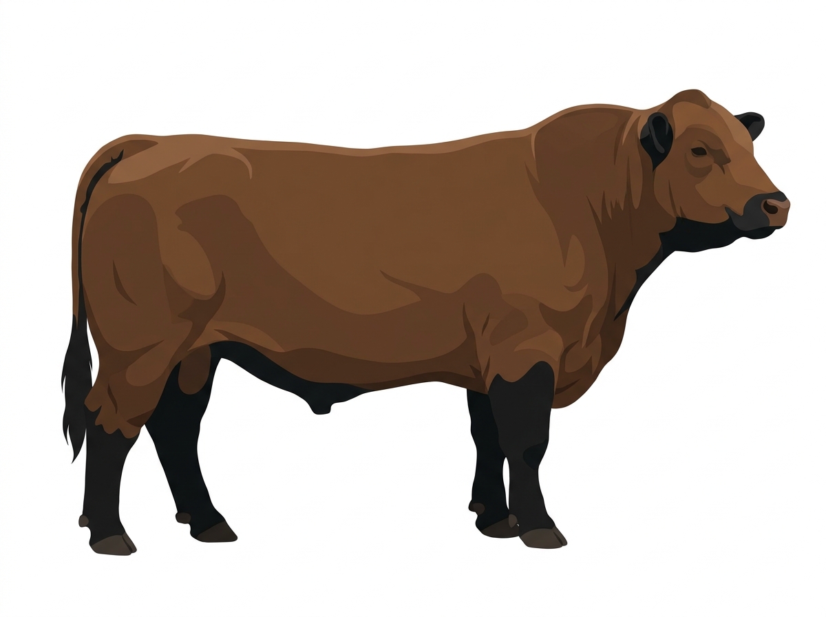 Brown with black points 13/16 Highlander Cross Bull