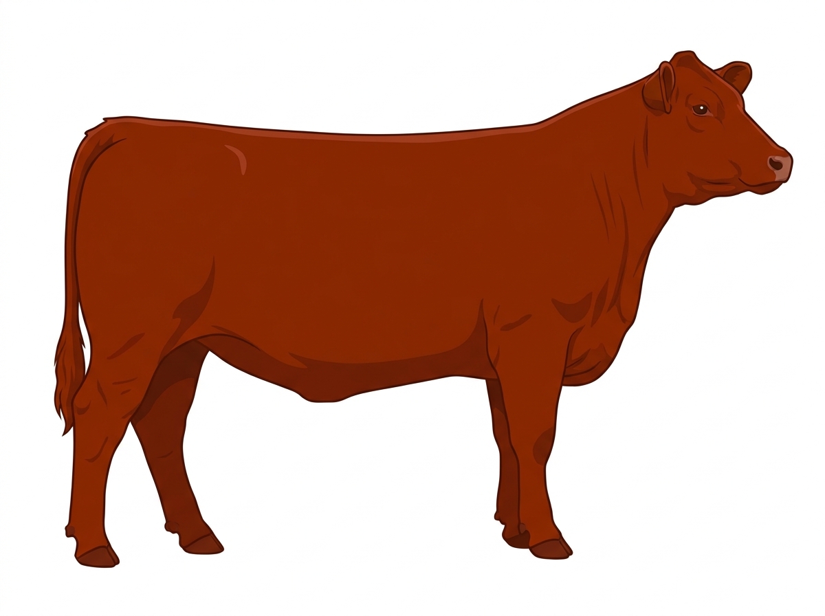 Red 13/16 Maine-Anjou 3/16 Angus Heifer