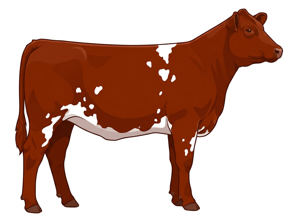 Red with white spots 13/16 Maine-Anjou 3/16 Angus Heifer