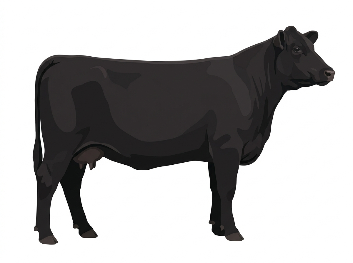 Black 13/16 Simmental 3/16 Angus Cow