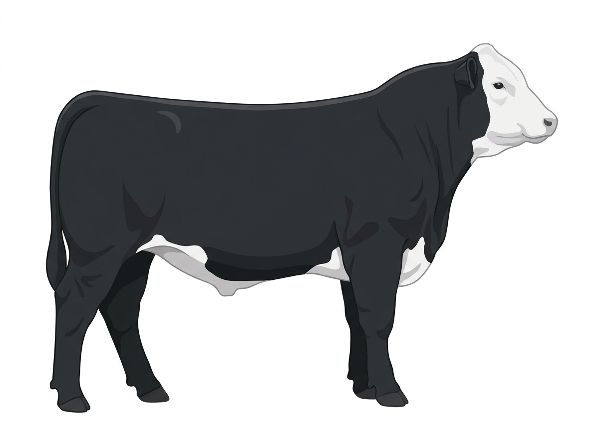 Black 13/16 Simmental 3/16 Angus Steer