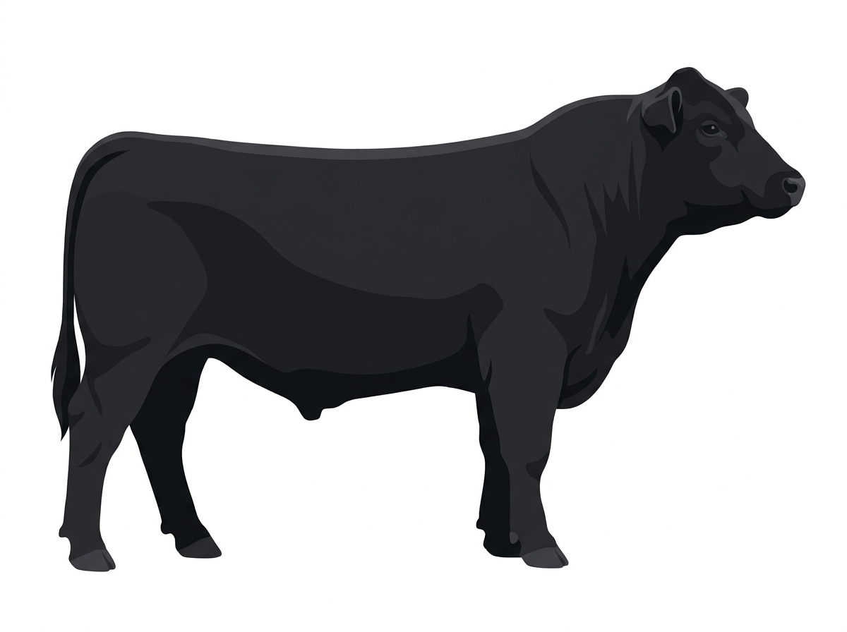 3/4 Angus 1/4 Red Angus Bull #23624