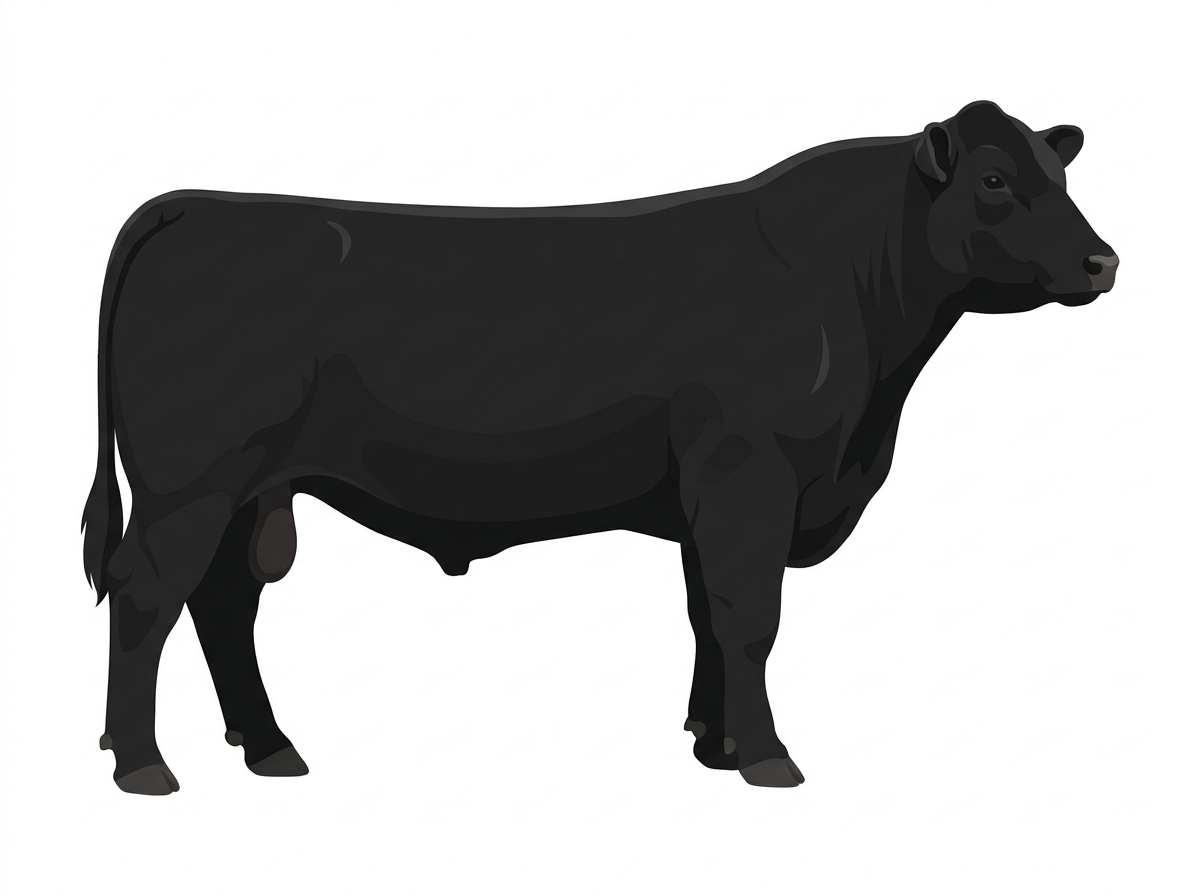 Black 3/4 Angus 1/4 Shorthorn Bull