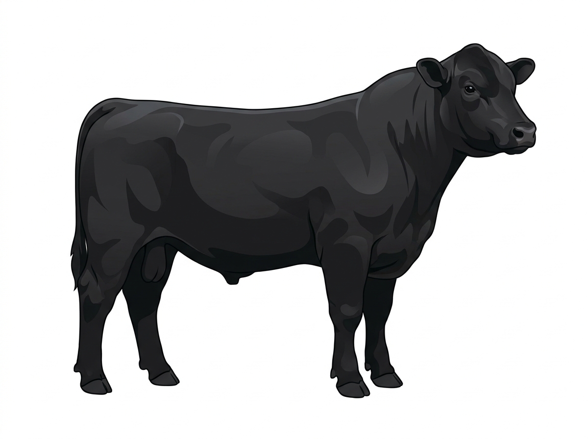 Black 3/4 Angus Cross Bull