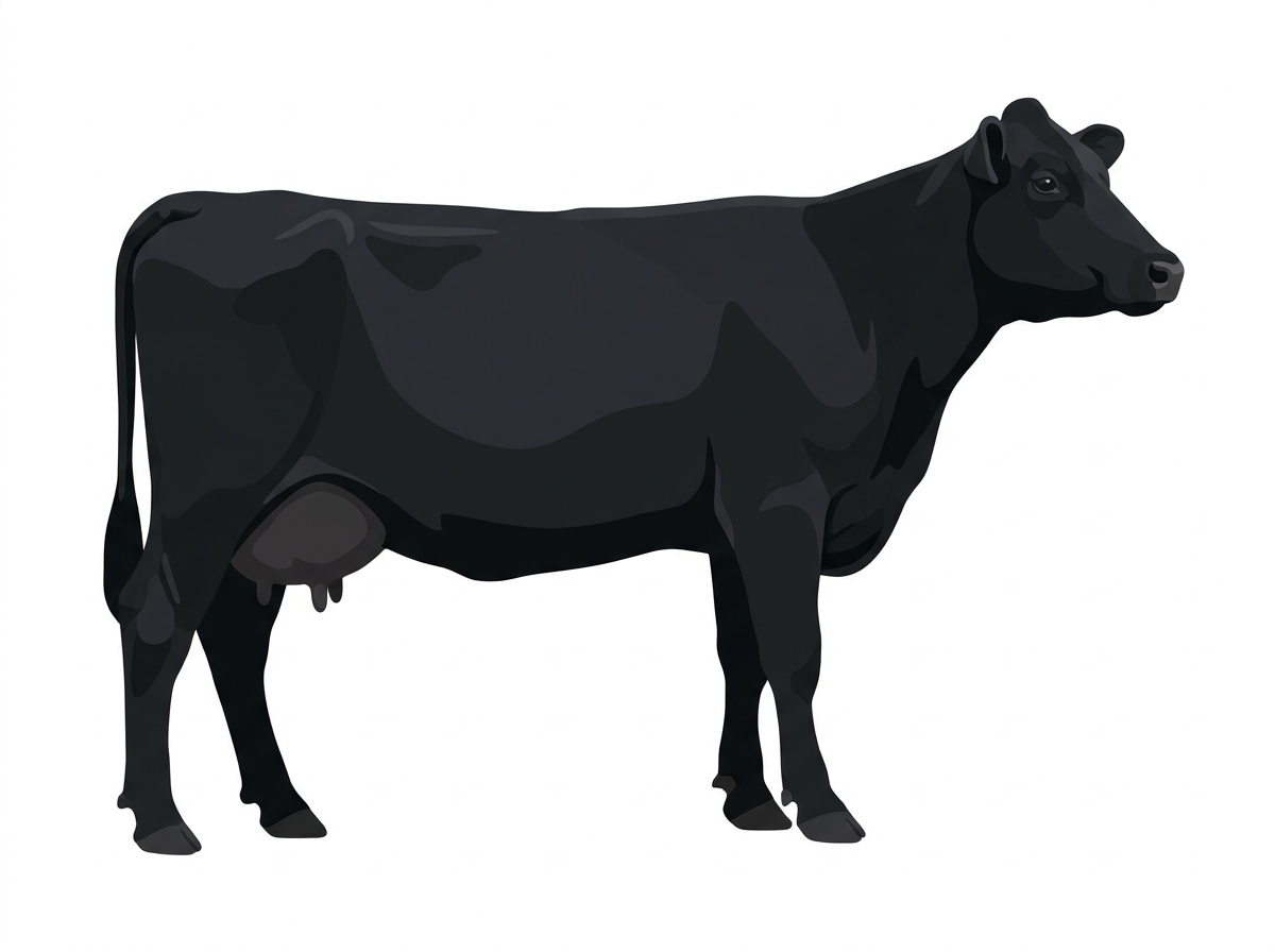 Black 3/4 Angus Cross Cow
