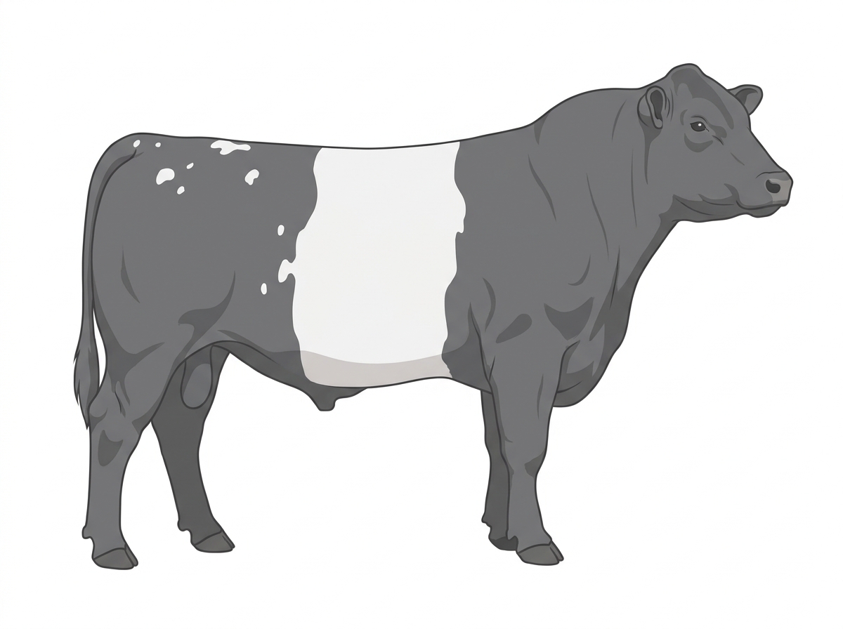3/4 Belted Galloway 1/4 Shorthorn Bull #21289