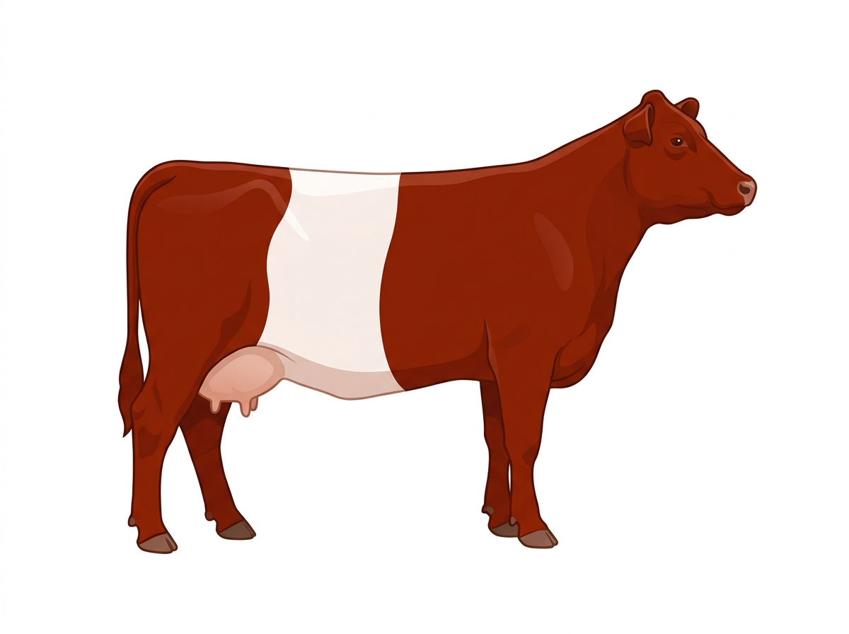 Red 3/4 Belted Galloway Cross Cow