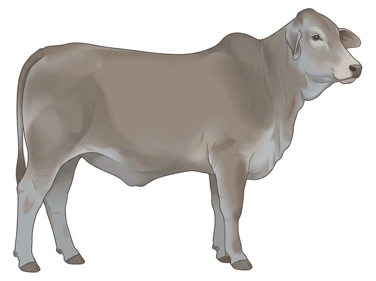 Light blue roan 3/4 Brahman 1/4 Shorthorn Heifer