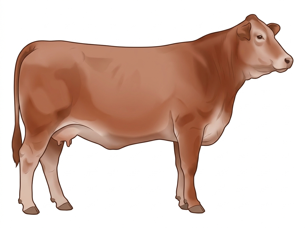 Light red roan 3/4 Brahman 1/4 Shorthorn Cow