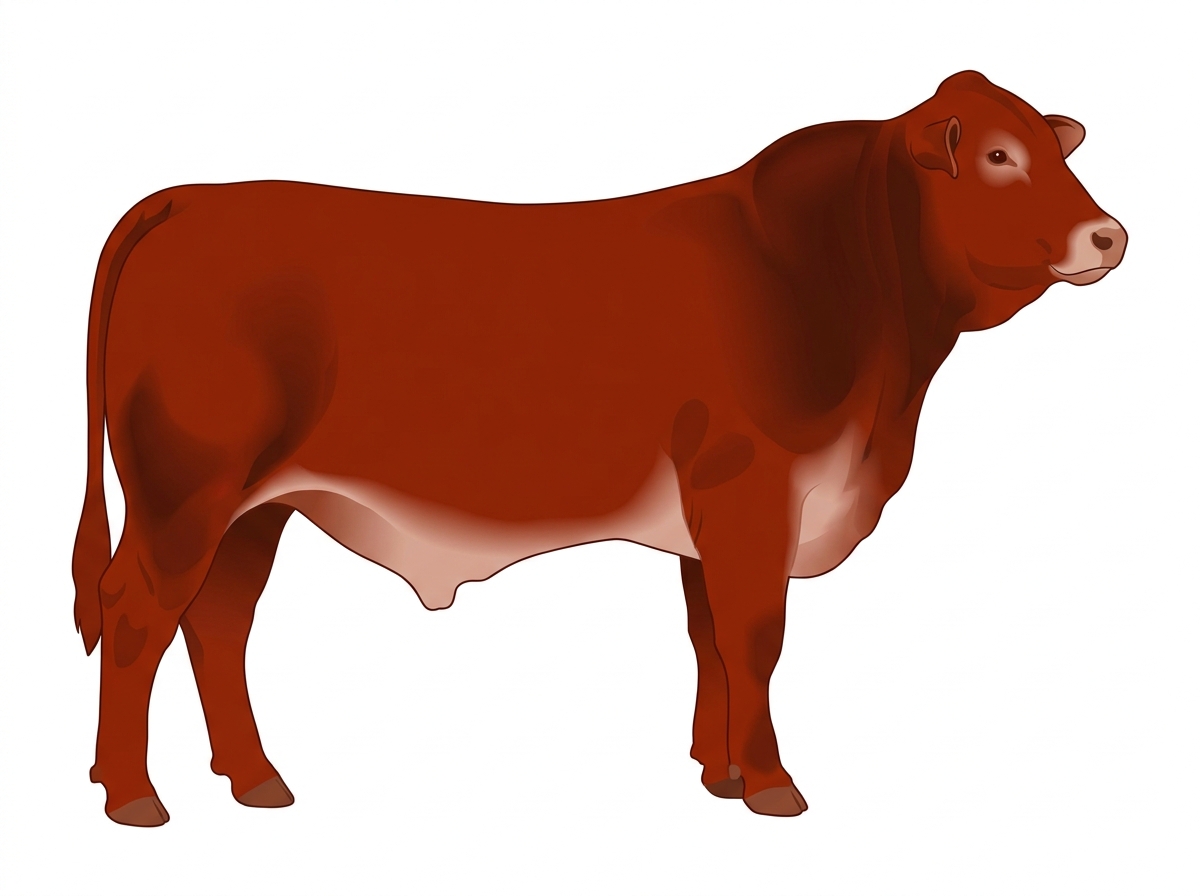 Red 3/4 Brahman 1/4 Shorthorn Bull