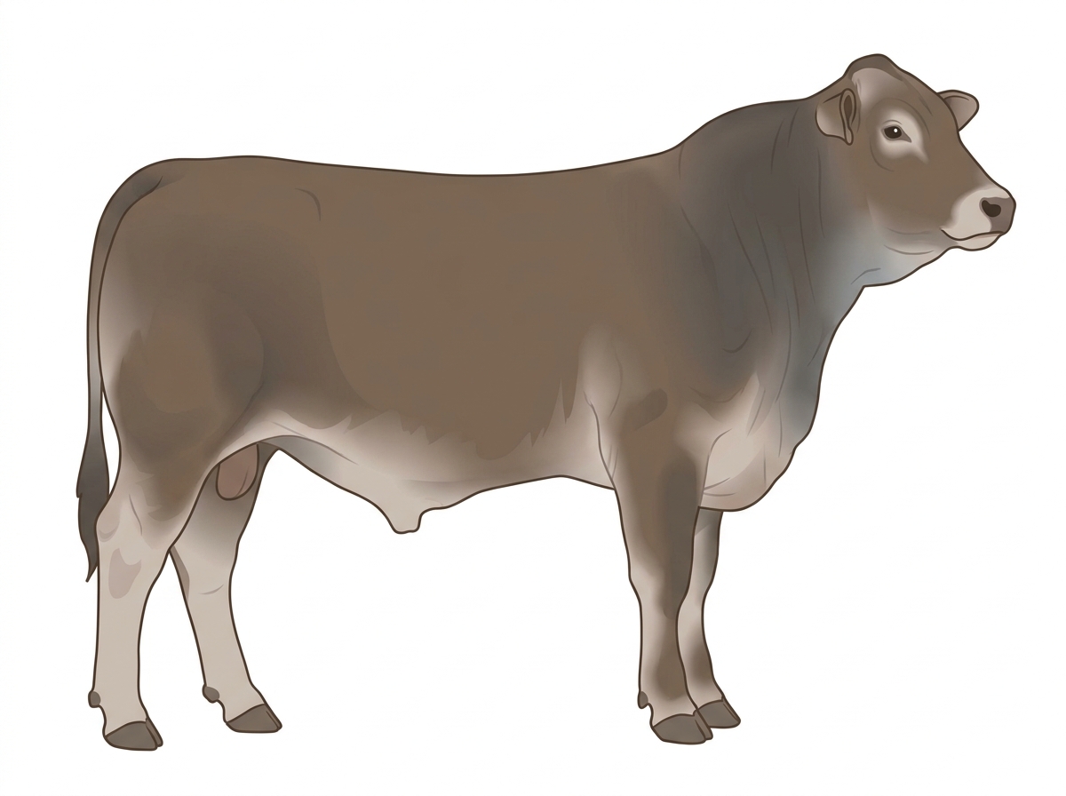 Smoky 3/4 Brahman 1/4 Shorthorn Bull