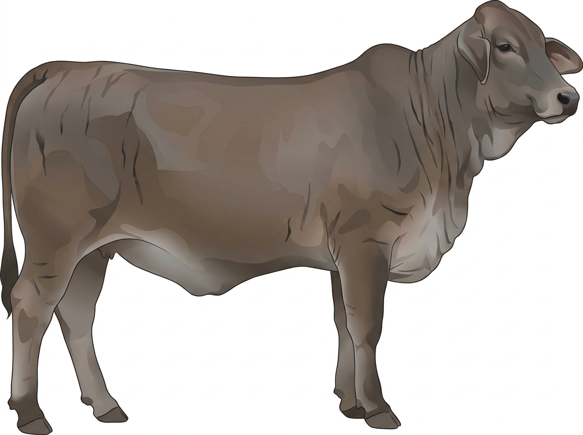 Smoky brindle with black stripes 3/4 Brahman 1/4 Simmental Heifer