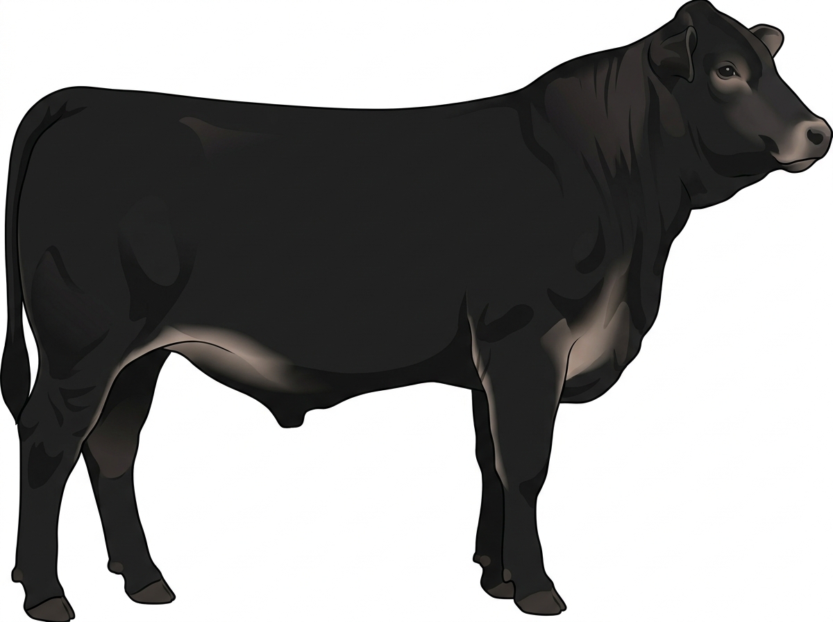 Black 3/4 Brahman Cross Steer