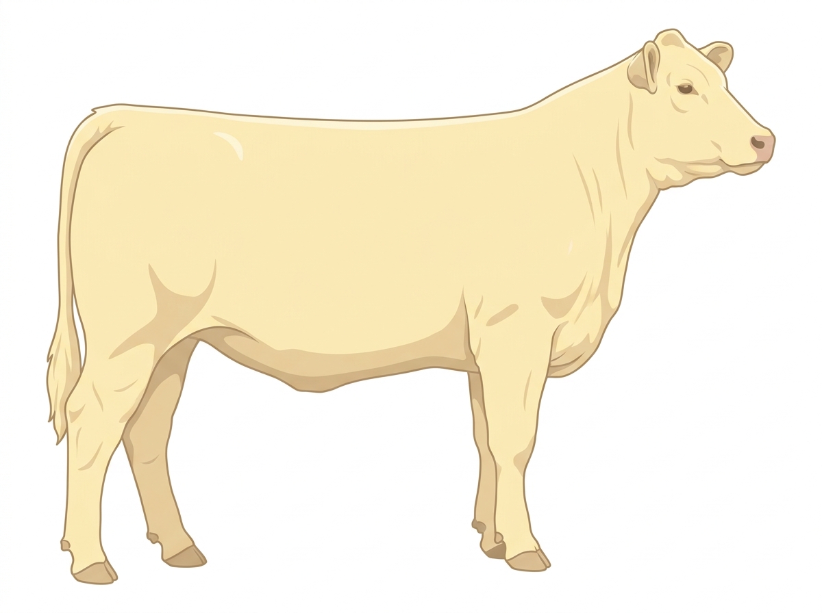 Cream 3/4 Charolais 1/4 Angus Heifer