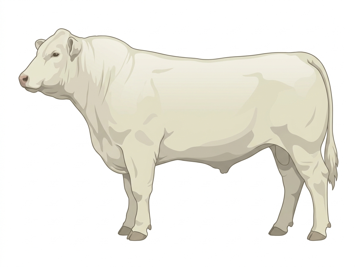White 3/4 Charolais 1/4 Angus Bull