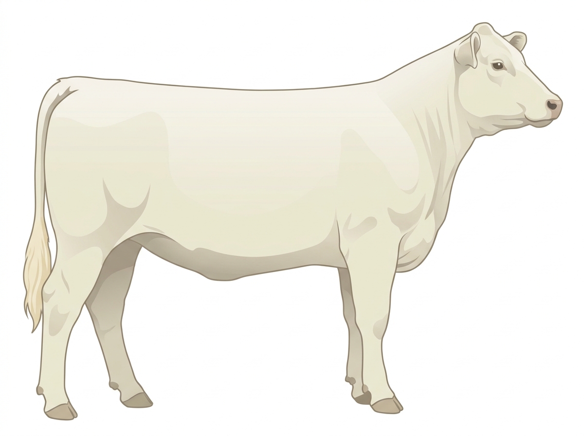 White 3/4 Charolais 1/4 Angus Heifer