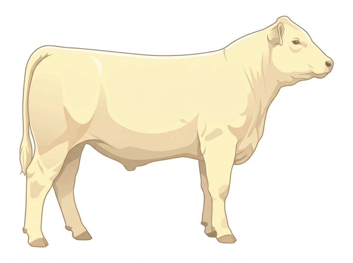 Cream 3/4 Charolais Steer
