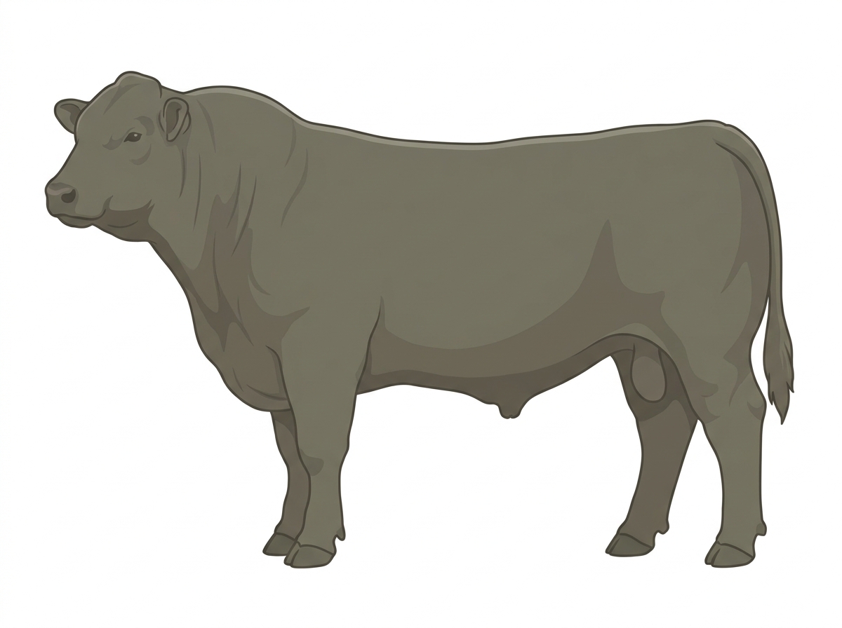 Smoky 3/4 Charolais Cross Bull
