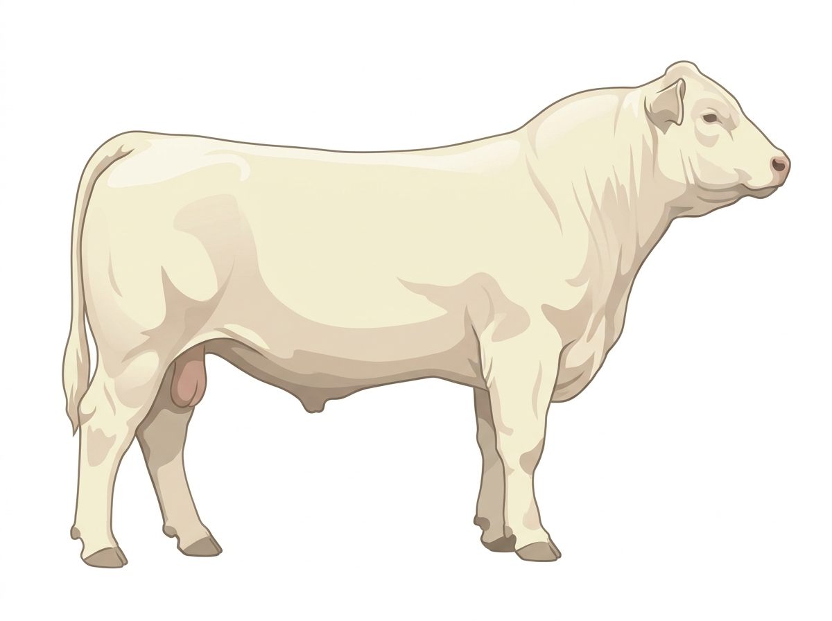 White 3/4 Charolais Cross Bull