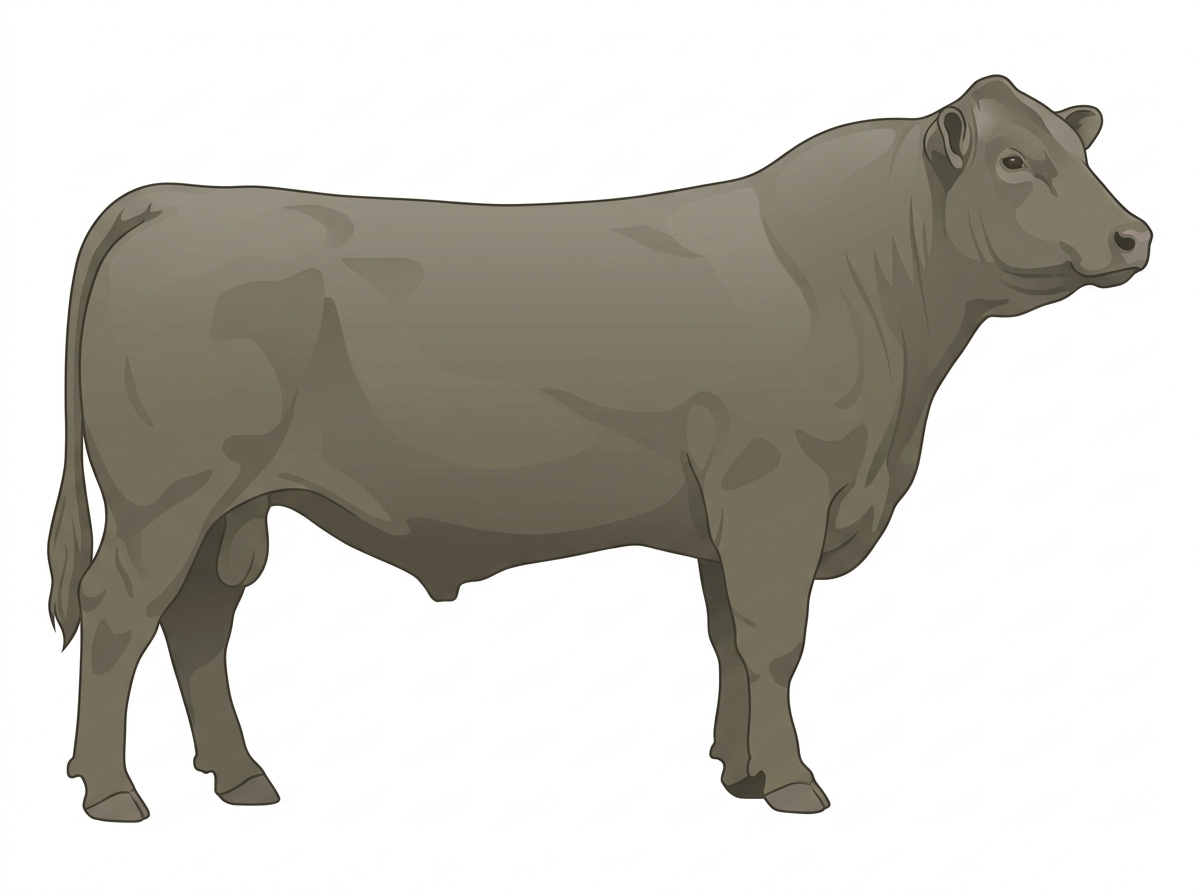 Smoky 3/4 Charolais Bull