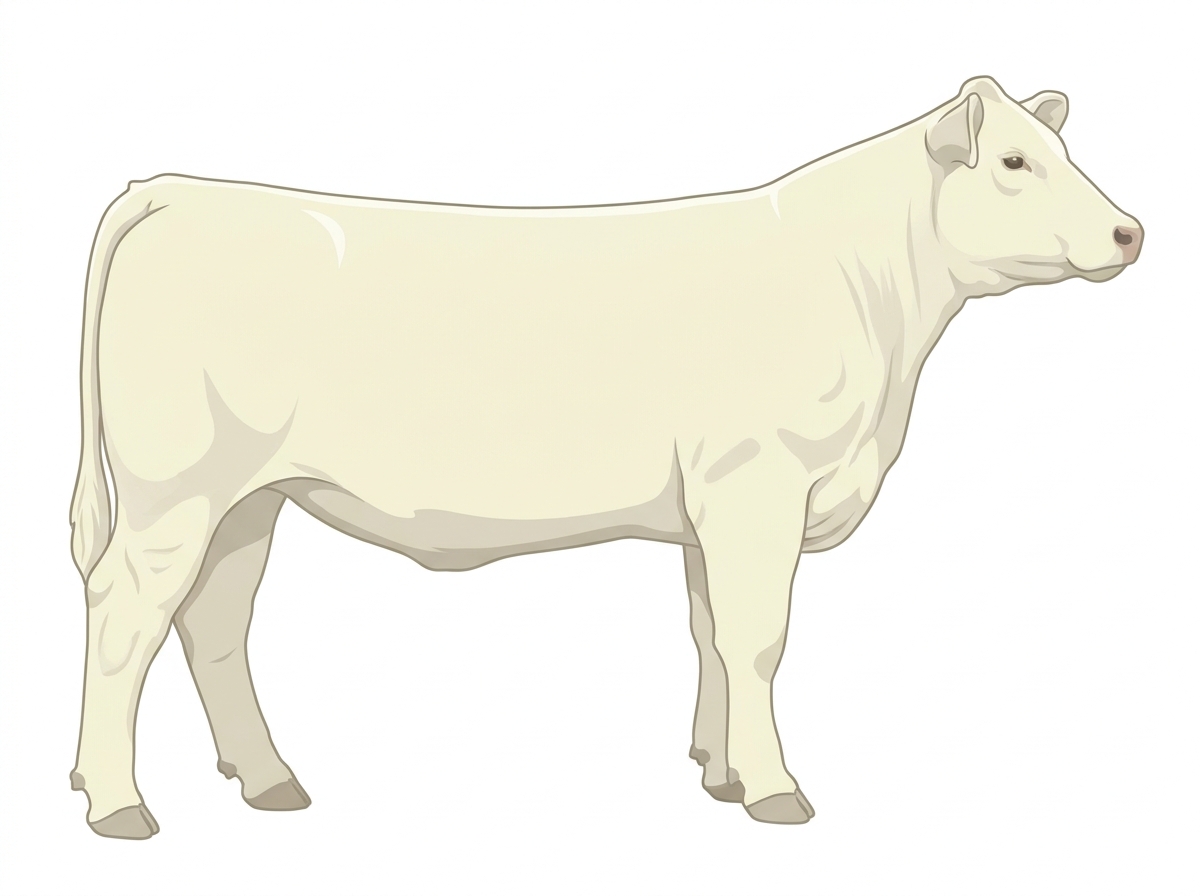 White 3/4 Charolais Heifer