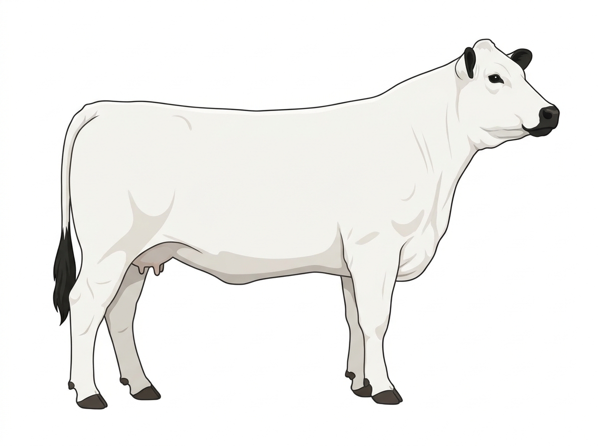 White 3/4 Chianina Cross Cow