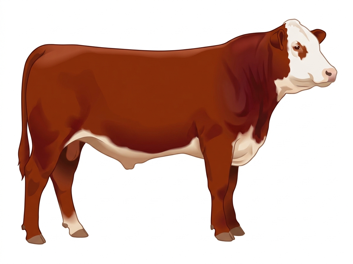Red with a white face 3/4 Hereford 1/4 Brahman Steer