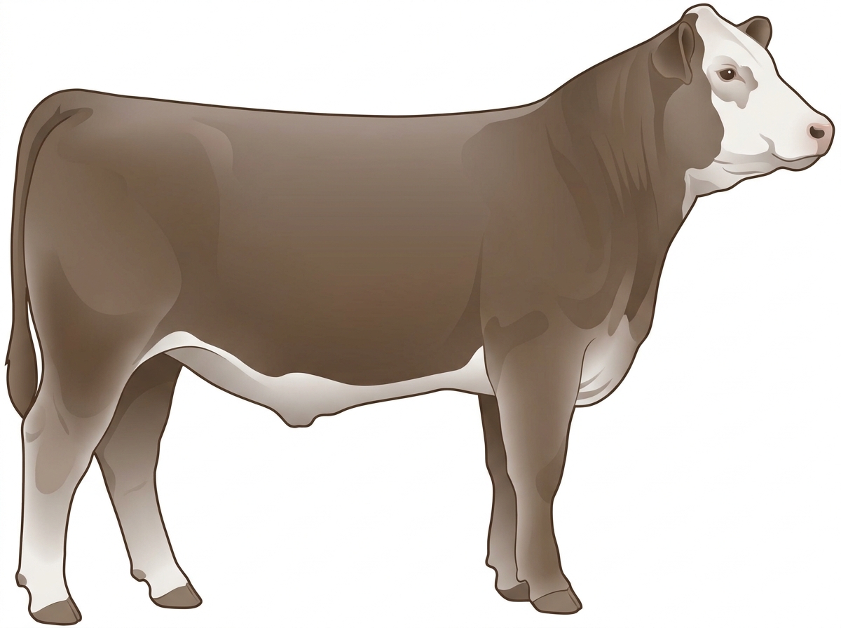 Smoky with a white face 3/4 Hereford 1/4 Brahman Steer