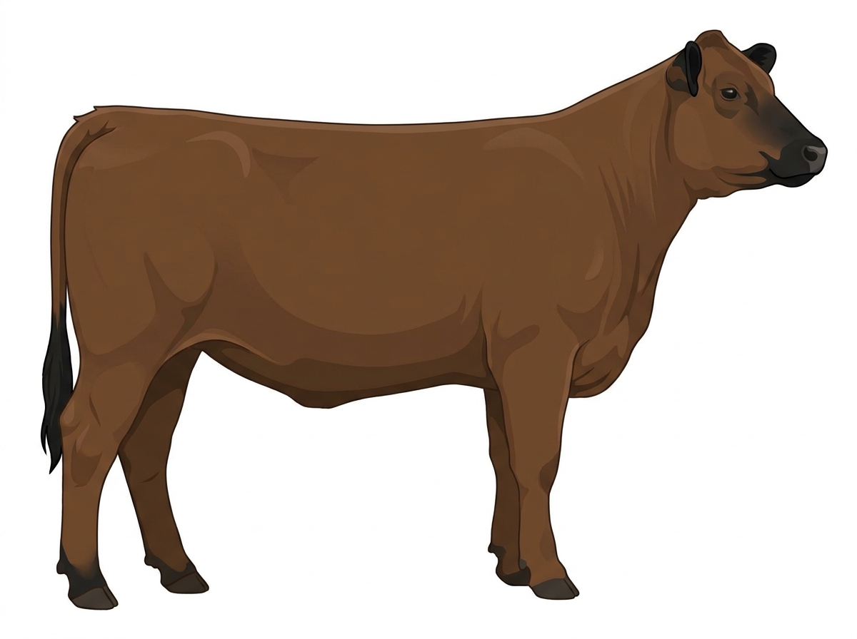Brown with black points 3/4 Highlander Cross Heifer