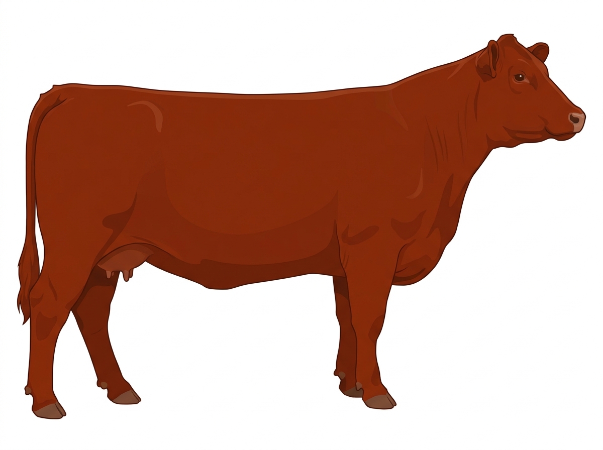 Red 3/4 Red Angus 1/4 Angus Cow