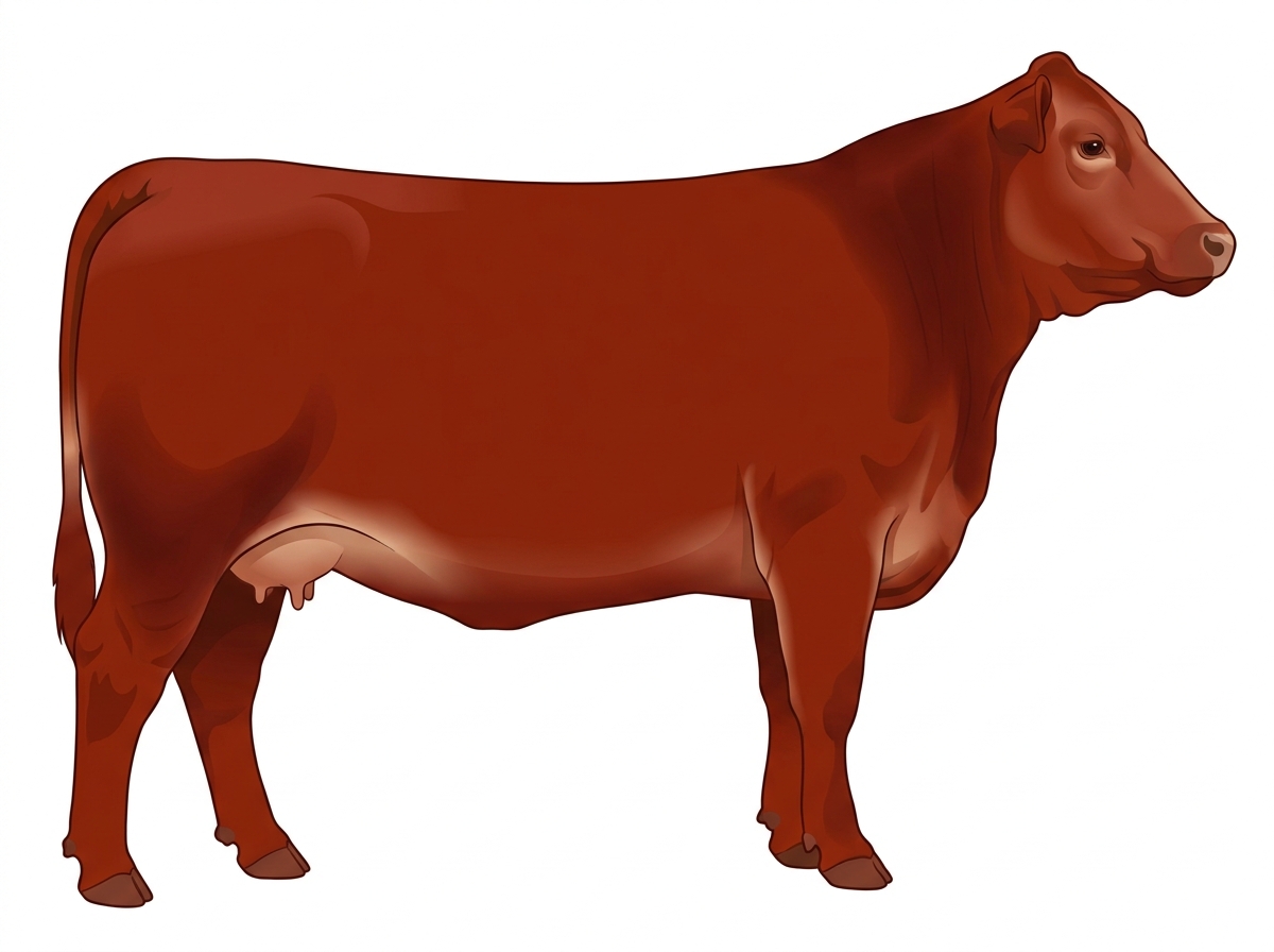 Red 3/4 Red Angus 1/4 Brahman Cow