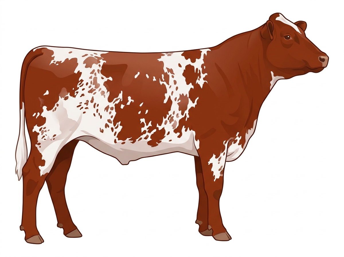 Red roan 3/4 Shorthorn Steer