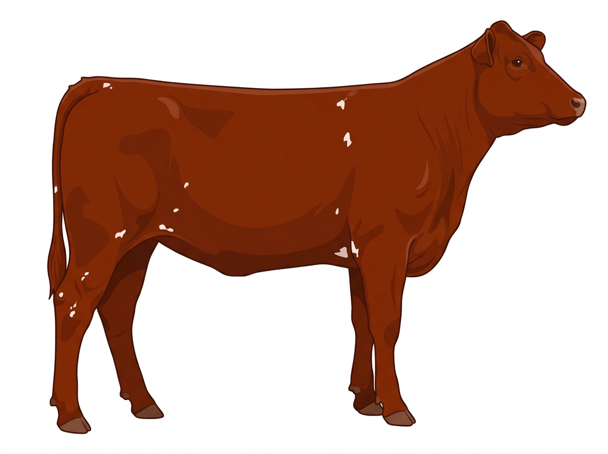 Red with minimal spotting 3/4 Shorthorn Heifer
