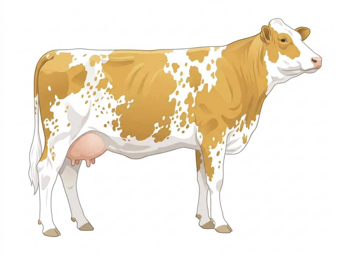 Gold heavily spotted 3/4 Simmental Cow